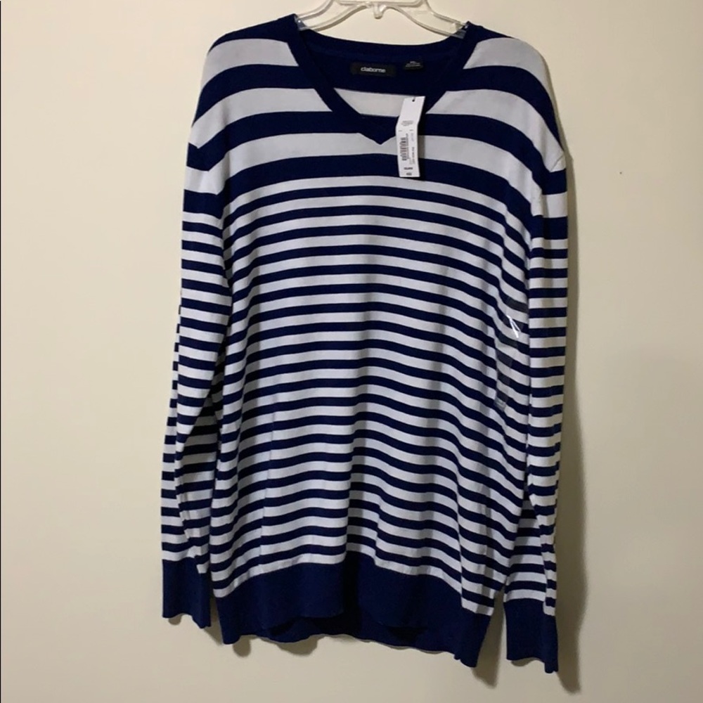 V neck Striped Sweater